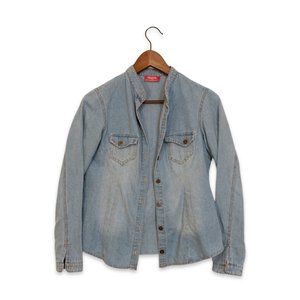 Long Sleeve Button Down Denim Shirt